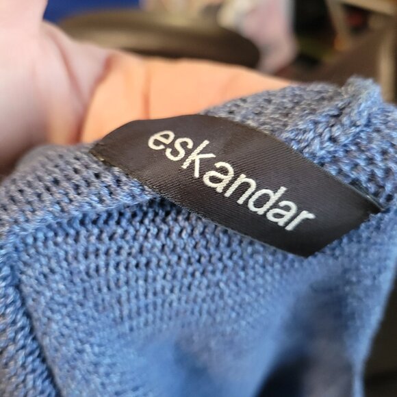 Eskandar European Design Knit Over Vest with Open Sides OS - Picture 5 of 10